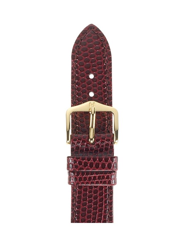Bild von HIRSCH XS Damen Uhrenarmband Eidechsen Style Modell Rainbow 12 mm Weinrot
