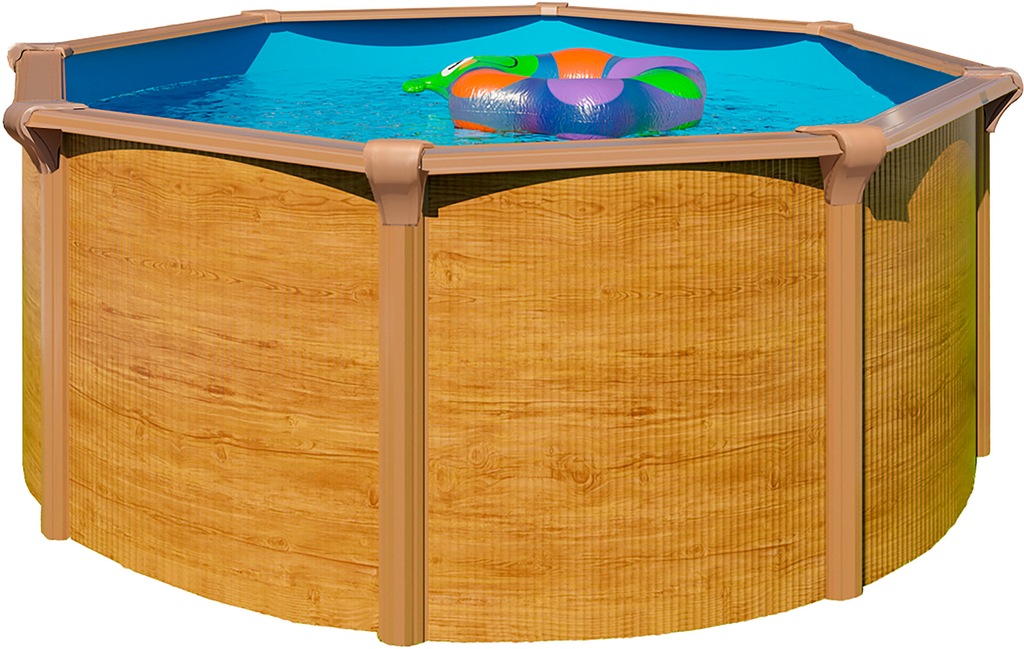 Bild von KWAD Rundpool "Green line Evolution", (Komplett-Set, 10 tlg.), 5,5x1,32 wood Folie in blau, sand oder grau erhältlich