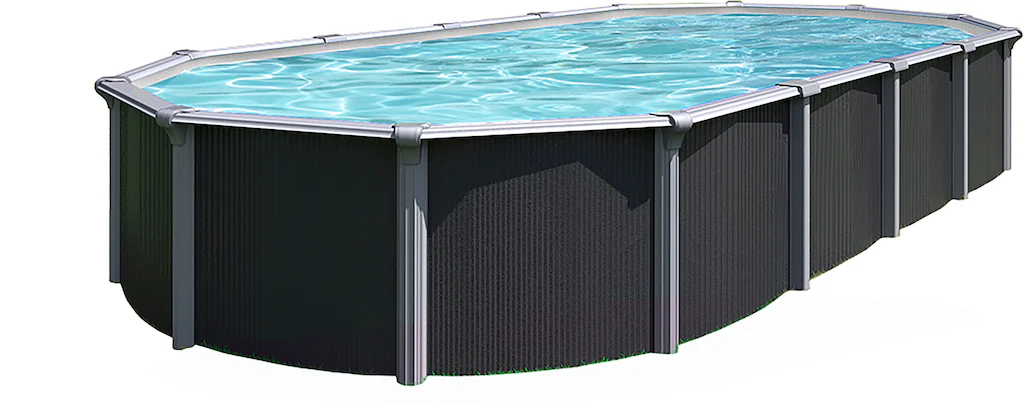 Bild von KWAD Ovalpool "Green line Evolution", (Komplett-Set, 10 tlg.), 6,1x3,7x1,32 design Folie in blau, sand oder grau erhältlich