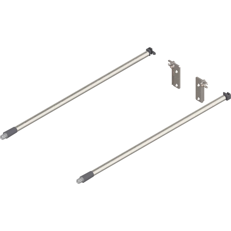 Bild von MOVENTO/TANDEM LÃ¤ngsreling; NL=400 mm; ZRR.9000 Relinghalter rÃ¼ckseitig beigepackt; elox.niro2/staubgrau