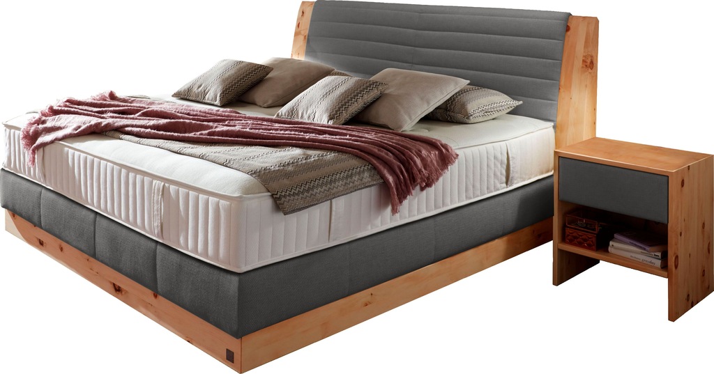 Bild von alina Boxspringbett "Chalet", Grand Comfort TF 1000 PM, Zirbenholz natur geölt
