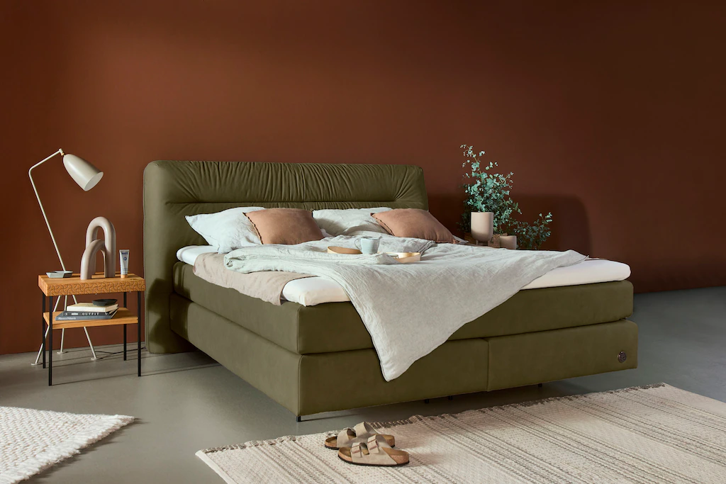Bild von Birkenstock Boxspringbett "Calan", Kopfteil mit Kreuzstichziernaht, in unterschiedlichen Ausführungen