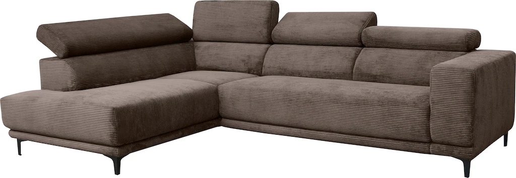 Bild von alina Ecksofa "Hikari", wahlweise mit Sitzvorzug, in modernem Cordstoff, Breite 302 cm