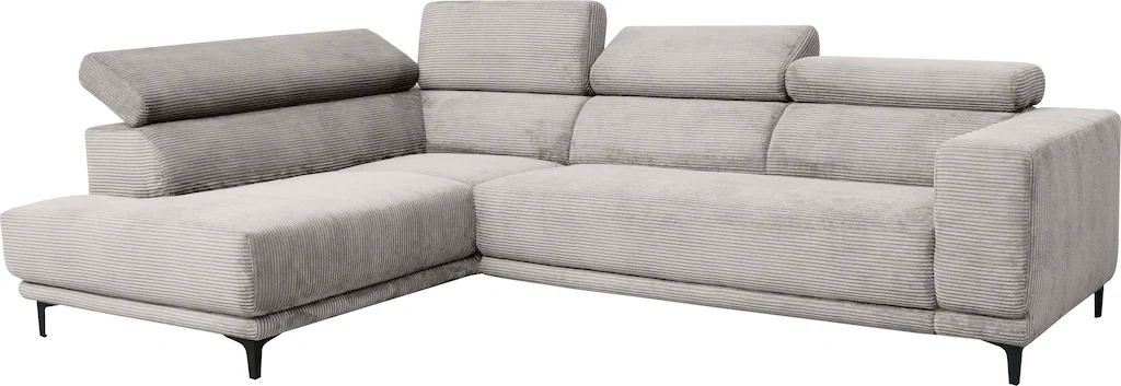 Bild von alina Ecksofa "Hikari", wahlweise mit Sitzvorzug, in modernem Cordstoff, Breite 302 cm