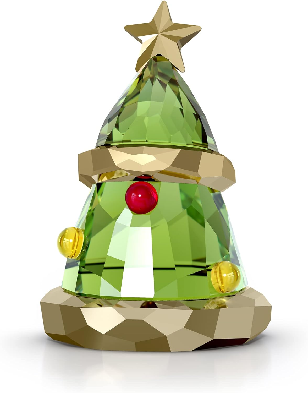 Bild von Swarovski Holiday Cheers Mops, Weihnachtliches Ornament mit Schwarzen, Grünen und Klaren Kristallen sowie Roten und Goldenen Details