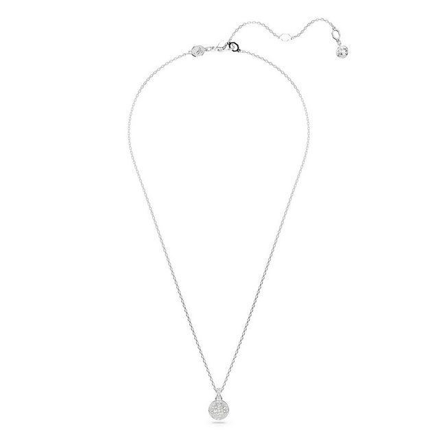 Bild von Swarovski Sublima Anhänger, Weiße, Rhodinierte Damenhalskette mit Strahlenden Swarovski Kristallen