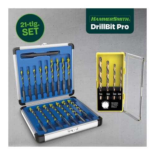 Bild von Hammersmith DrillBit Pro Bohrerset 21 tlg. inkl. Koffer
