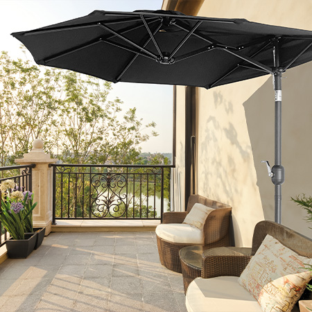 Bild von Wand-Balkon-Sonnenschirm Anthrazit