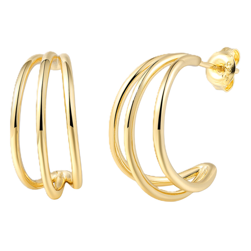 Bild von XENOX Damen Ohrstecker aus 925er Silber in Gold