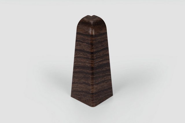 Bild von EGGER Außenecke Sockelleiste Eiche dunkelbraun für einfache Montage von 60mm Laminat Fußleisten | Inhalt 2 Stück | Kunststoff robust | Holz Optik dunkel braun