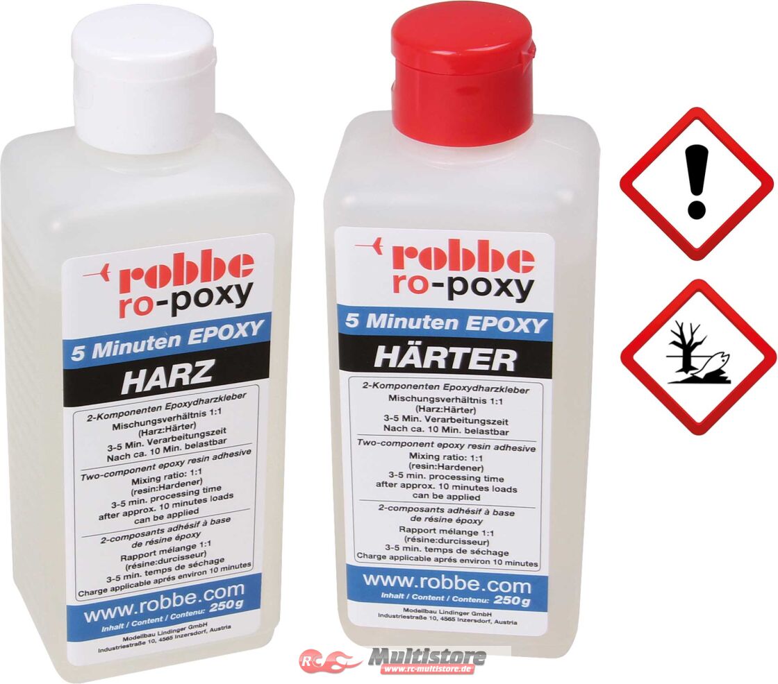 Bild von Robbe Modellsport RO-POXY 5 MINUTEN EPOXYDHARZKLEBER 500G JE 250G HARZ+HÄRTER / 50602
