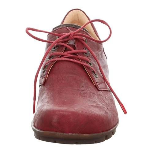 Bild von THINK! Damen Menscha chromfrei gegerbte, nachhaltige Schnürhalbschuhe, Modell 5030 Rosso/Kombi, 38.5 EU