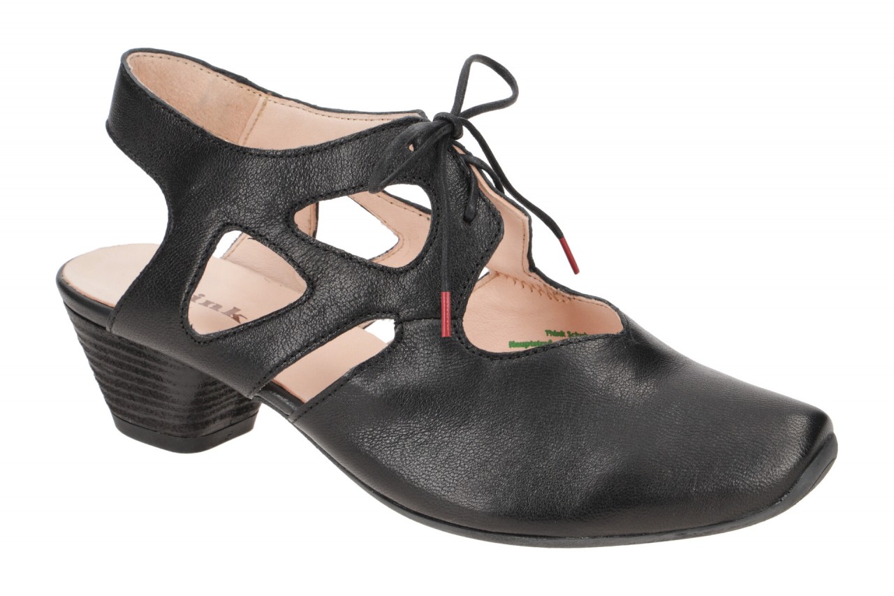 Bild von Think! Damen Chromfrei Gegerbte Nachhaltige Slingback Pumps AIDA 0000 SCHWARZ 40.5 EU, 0000 Schwarz, 41 EU