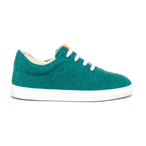 Bild von Sneaker aus Schurwolle in grün-meliert – Gottstein Wool Walker 101