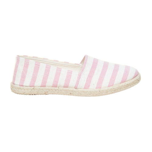 Bild von Gottstein Camping Duo Linen Espadrille aus GRS zertifizierten Leinen in Rosa/Weiß