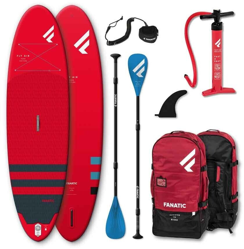 Bild von FANATIC FLY AIR 9,8 SUP 2024 red inkl. PURE ADJUSTABLE 3-Piece Paddel