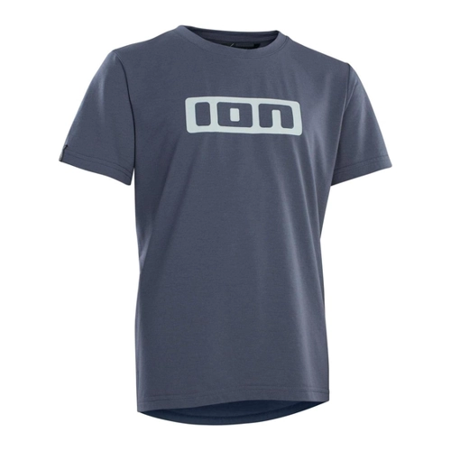 Bild von Ion Logo DR Youth Kinder Fahrrad Trikot kurz Storm blau 2025 – Größe S (128)