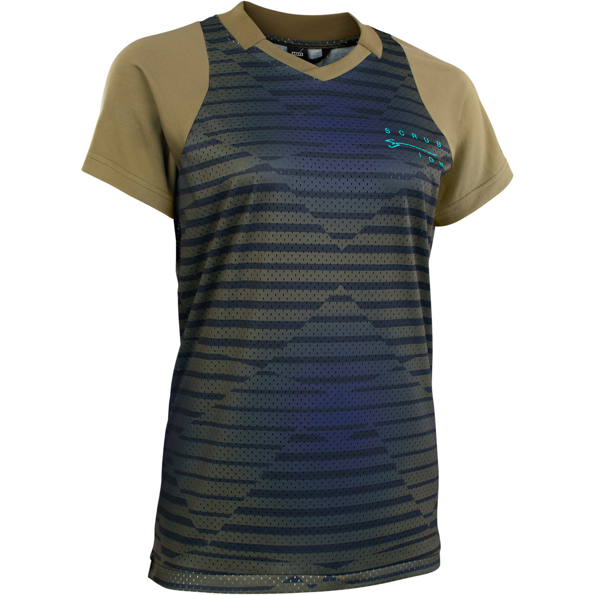 Bild von Ion Scrub Damen Fahrrad Trikot kurz mud grün 2023 XS (34)