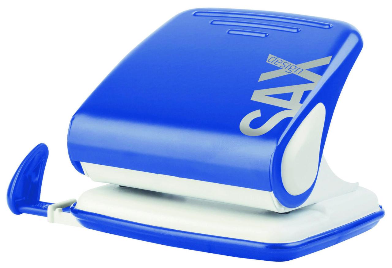 Bild von SAX Century 2 Löcher Registraturlocher Silber 25 Blatt 418 Blau