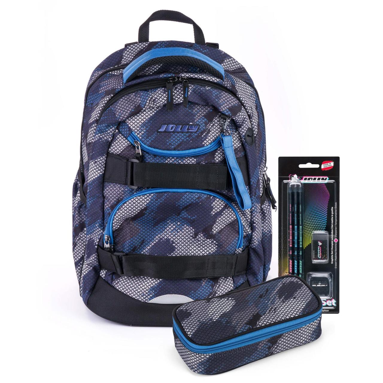 Bild von JOLLY Schulrucksack Next Gen 29,0 x 22,0 x 43,0 cm grau/schwarz 28,0 l