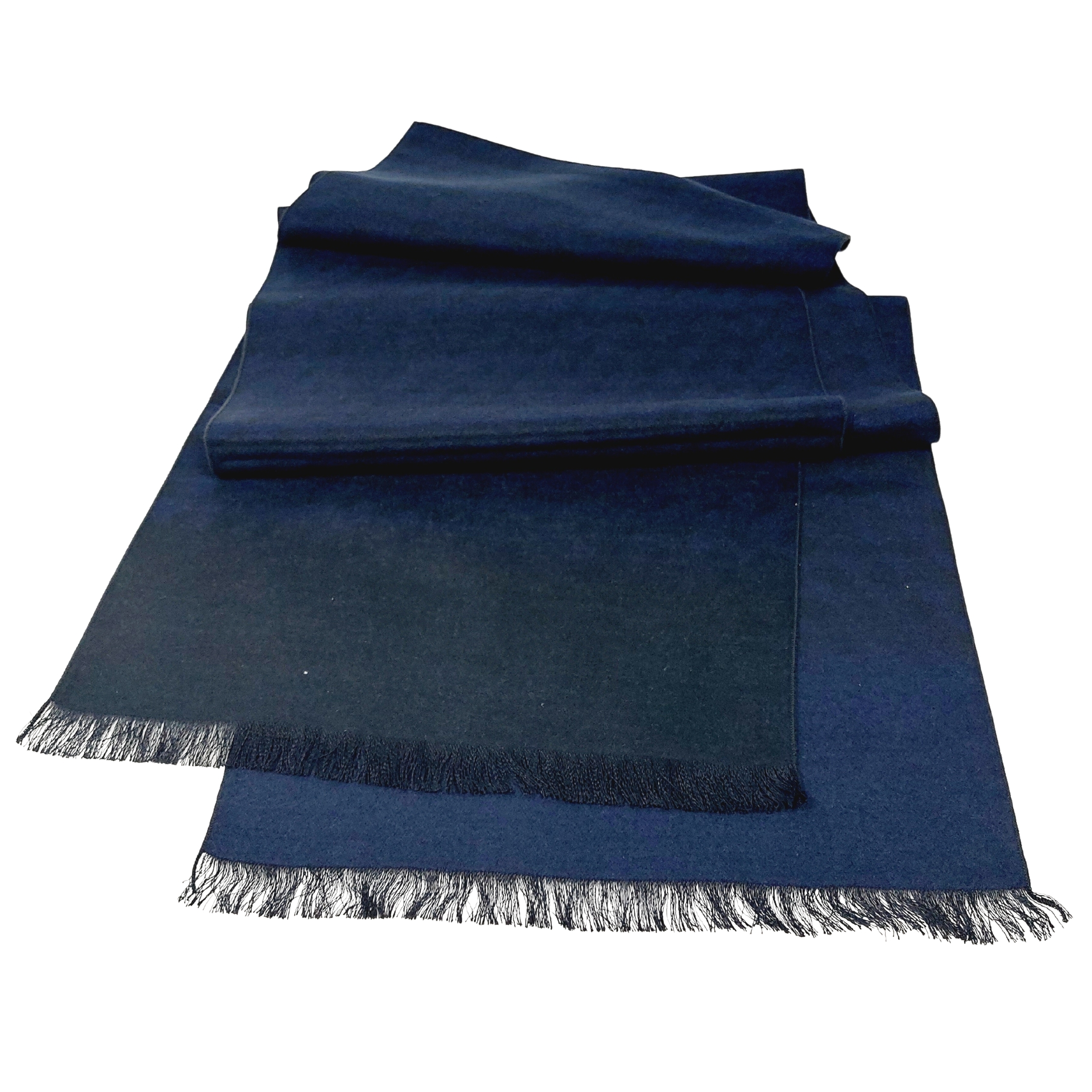 Bild von Schal Seidenflanell schwarz dunkelblau Rauten