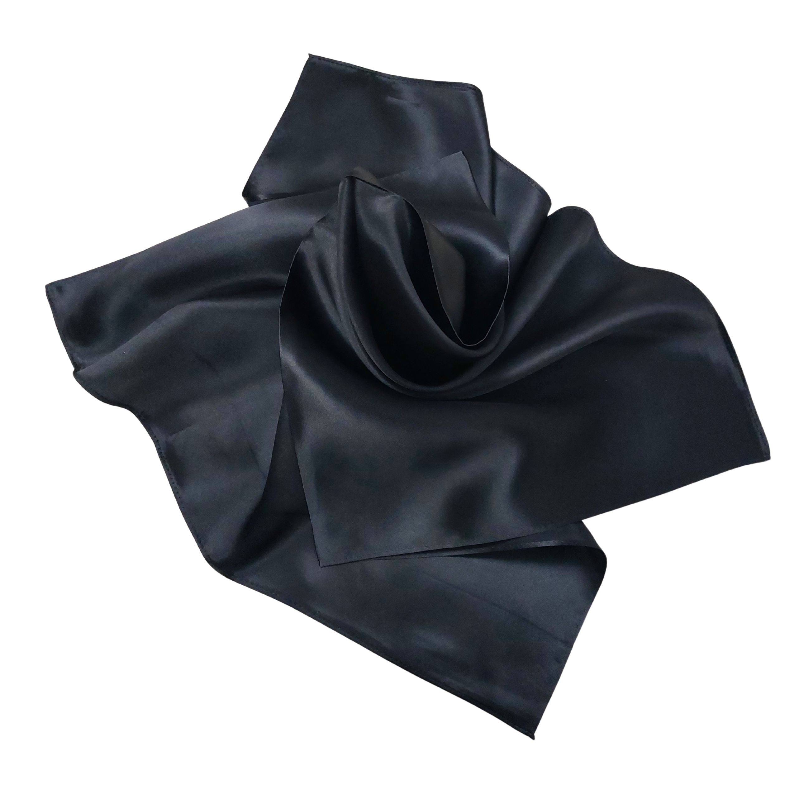 Bild von Seidentuch Halstuch XXL Satin Schwarz (12 Momme)