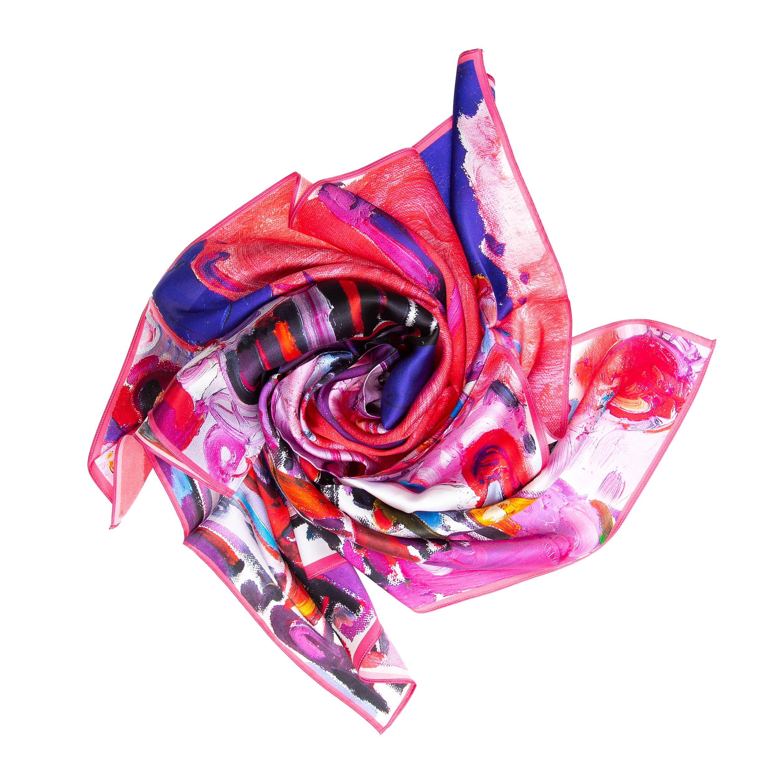 Bild von Seidentuch Halstuch pink Paintart