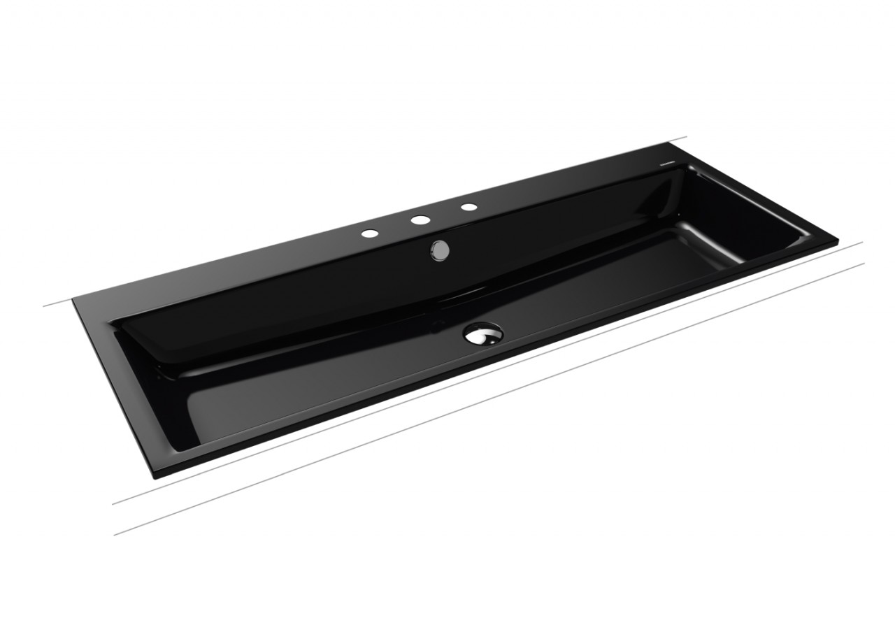Bild von Kaldewei Einbauwaschtisch Puro, Modell 3169 mit Überlauf 1200x460, 907106013701 907106013701