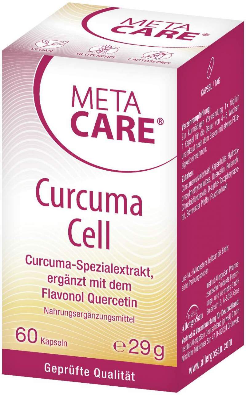 Bild von Meta-Care Curcuma Cell 60 Kapseln - Erhöht die Bioverfügbarkeit von Curcumin im Körper
