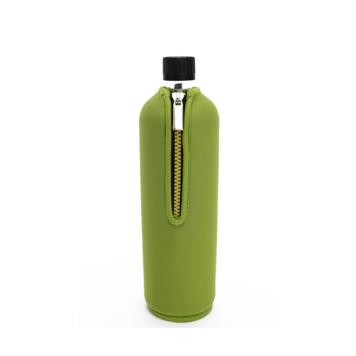 Bild von Dora's Trinkflasche Glasflasche mit Neoprenbezug grün 700 ml