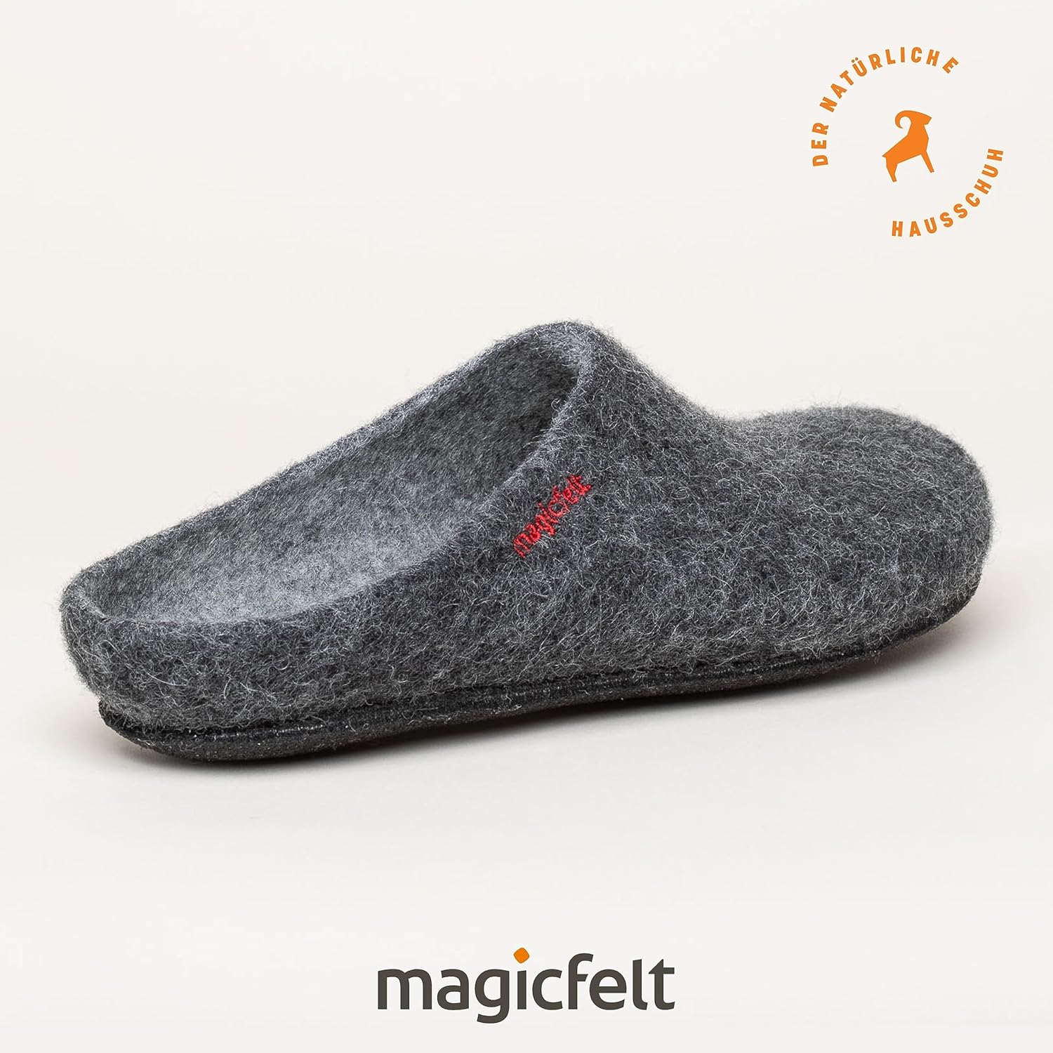 Bild von Magicfelt Hausschuhe AN709 für Damen & Herren - zweifärbige Merinowolle | Pantoffeln mit Rutschfester anatomischer Sohle | Unisex Filzpantoffeln Dark Green | 42