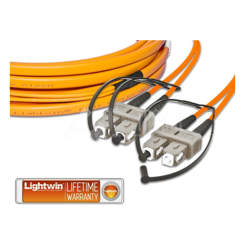 Bild von Wirewin High Quality Flat-Duplex LWL Patchkabel, MM OM2, SC – Zuverlässige Verbindungen für Ihr Netzwerk