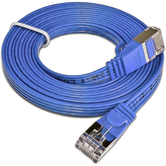Bild von PKW-STP-SLIM-KAT6 5.0 bl RJ45 Netzwerkkabel, Patchkabel cat 6 u/ftp 5.00 m Blau flach 1 - Slim Wirewin