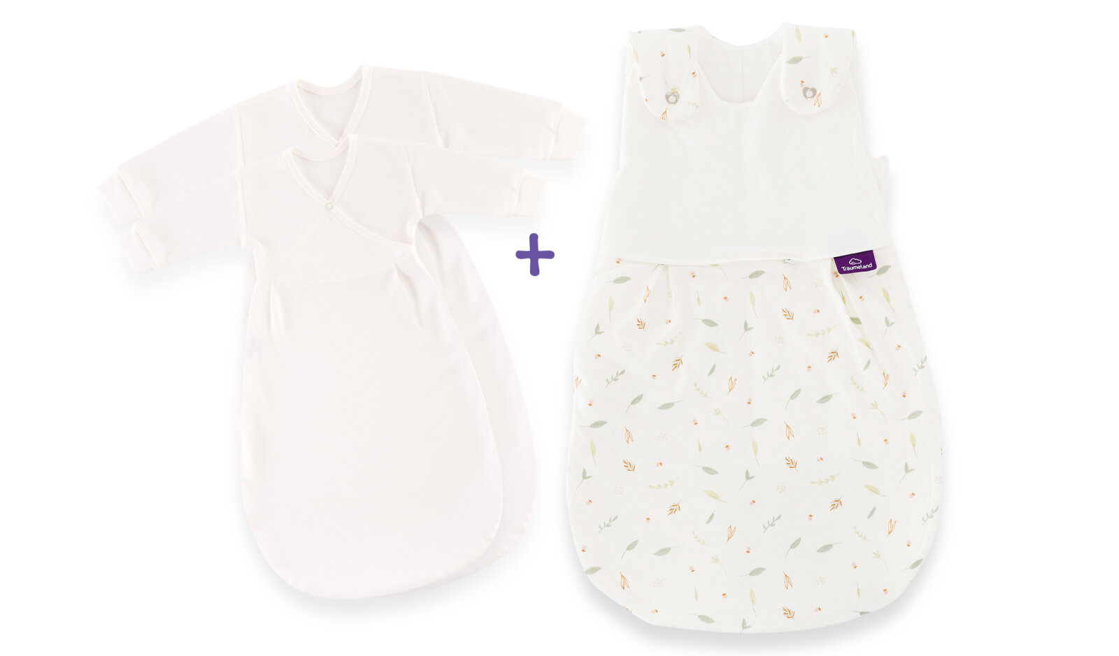 Bild von Träumeland - Babyschlafsack LIEBMICH 3-tlg NATURLIEB GRÜN 68/74