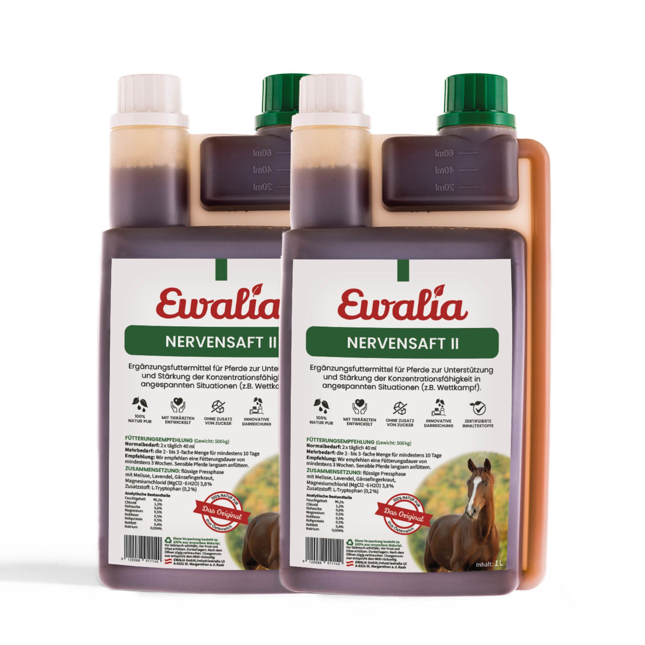 Bild von EWALIA Nervensaft II für Pferde Doppelpack