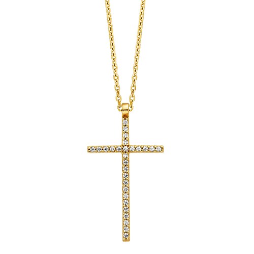 Bild von Julie Julsen Kette mit Anhänger »925/- Sterling Silber vergoldet mit Anhänger Kreuz«