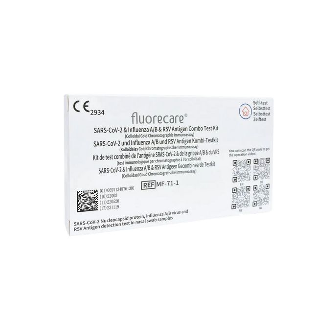 Bild von fluorecare® 4in1 SARS-CoV-2, Influenza A/B & RSV Combo-Schnelltest
