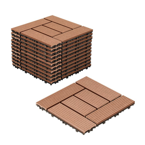 Bild von Clanmacy Holzfliesen WPC-Terrassenfliesen – Eleganz trifft Funktionalität