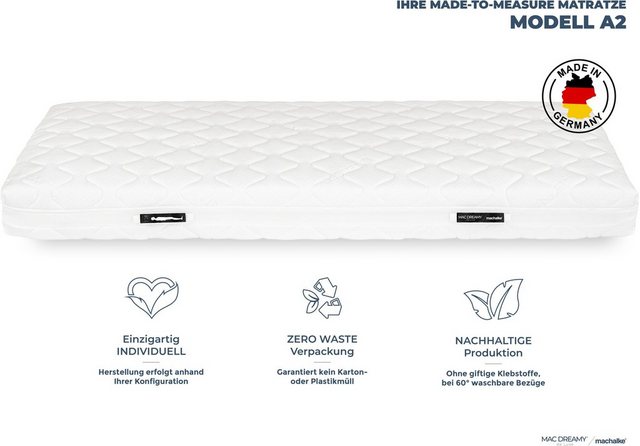 Bild von machalke® Kaltschaummatratze »Mac Dreamy de Luxe«, 20 cm hoch, Raumgewicht: 70 kg/m³, (1 St.), Premium Matratze in verschiedenen Größen, luxuriöse Wendematratze