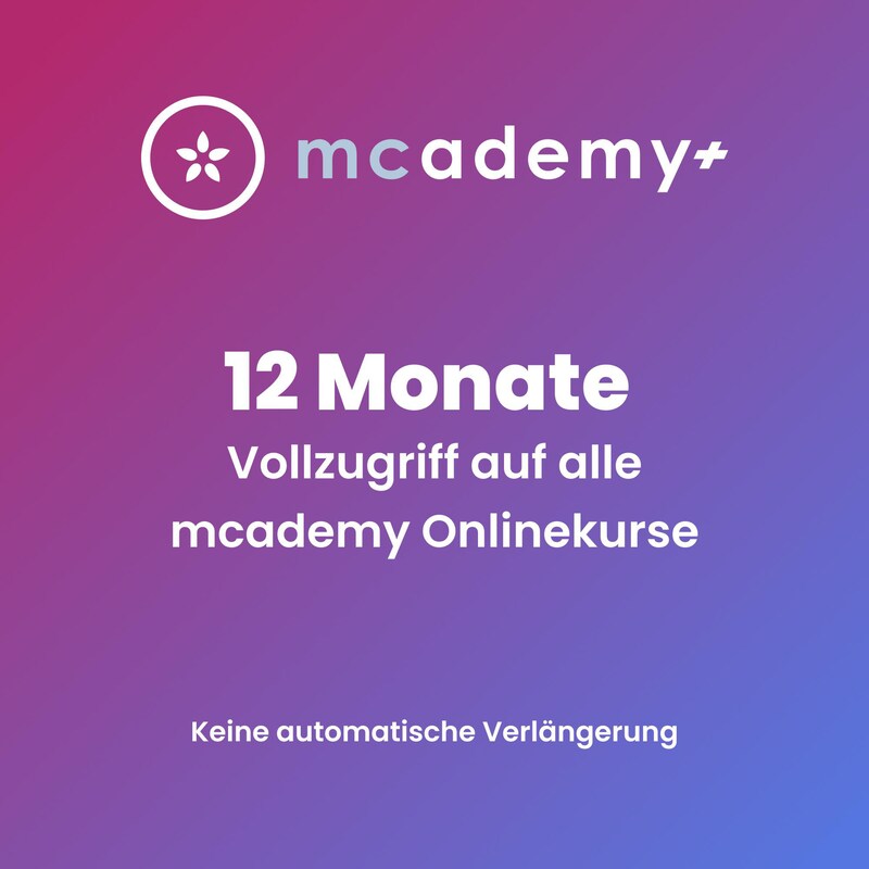 Bild von mcademy+ | 12 Monate | Vollzugriff auf alle Onlinekurse