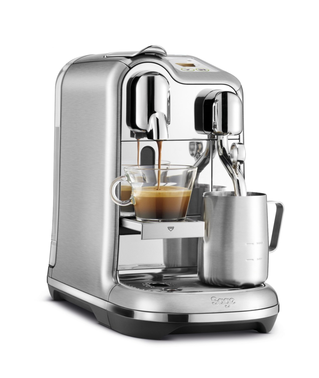 Bild von Nespresso SNE900 the Creatista Pro Kaffeekapselmaschine von Sage, Gebürstetes Edelstahl, Brushed Stainles Steel