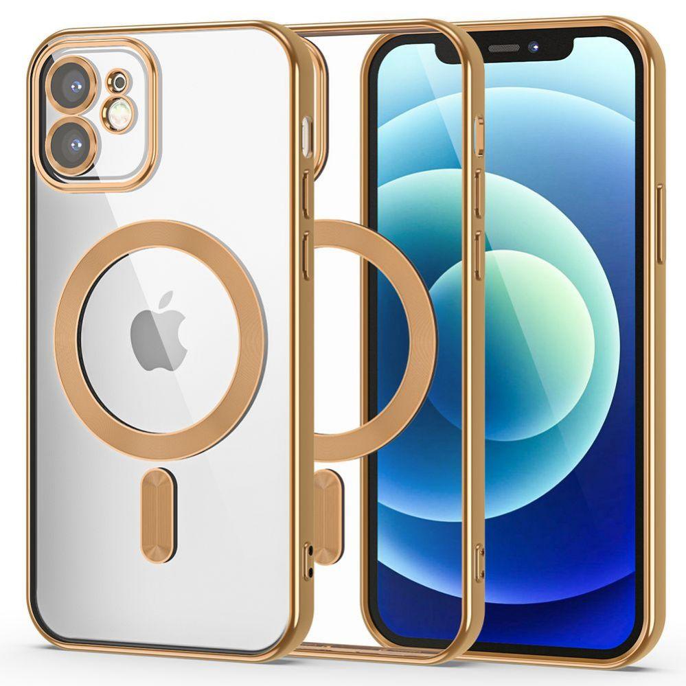 Bild von Tech-Protect MagShine Line MagSafe case for iPhone 11 - gold (Apple iPhone 11), Smartphone Hülle, Gold