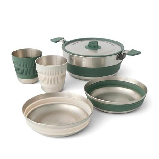 Bild von SEATOSUMMIT Detour One Pot Cook Set – Campingkochset mit Edelstahl inkl. Topf, Schalen und Becher (5-teilig)