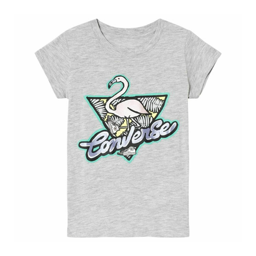 Bild von Kurzarm-T-Shirt für Kinder von Converse in Flamingo Hellgrau