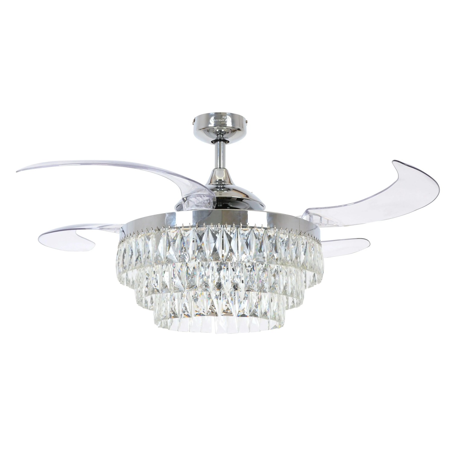 Bild von BEACON Deckenventilator Fanaway Veil Chrom 122 cm mit Beleuchtung und Fernbedienung