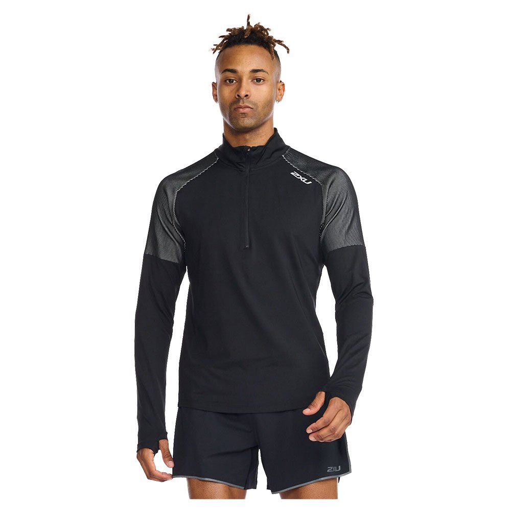 Bild von 2xu Light Speed Half Zip Long Sleeve T-shirt Schwarz S Herren