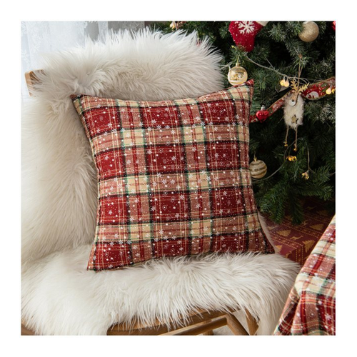 Bild von Qelus Kissenbezüge für Weihnachten im Plaid-Design – Ein stilvolles Wohnaccessoire