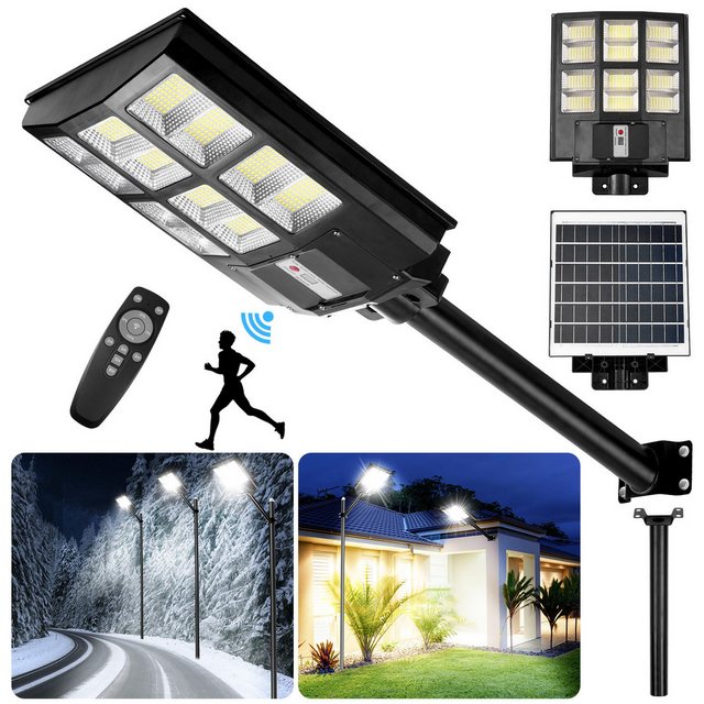 Bild von LMaxhome LED Solarleuchte Außen-Wandleuchte Solarlampen mit Bewegungsmelder Straßenleuchte Timer, 40000-80000lm Wasserdicht Tageslichtweiß Dämmerung zu Morgendämmerung