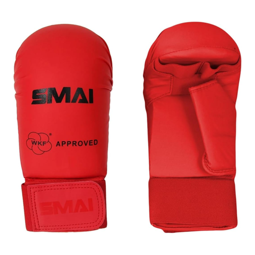 Bild von SMAI WKF Karate Handschutz mit Daumen in Rot – Für den perfekten Wettkampf