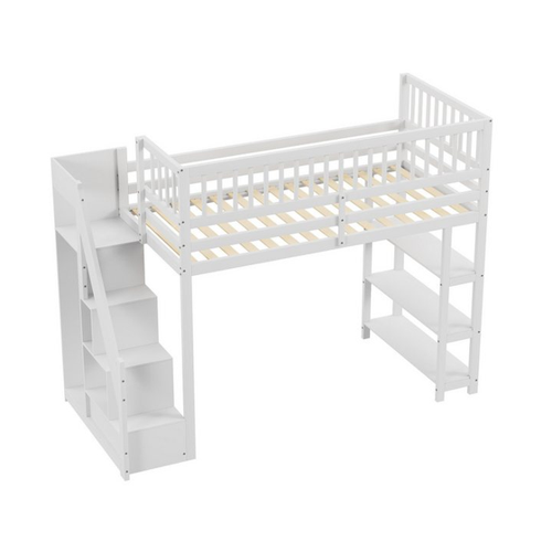 Bild von Odikalo Kinderbett Hochbett 90x200 - Multifunktionales Design für Sicherheit und Komfort